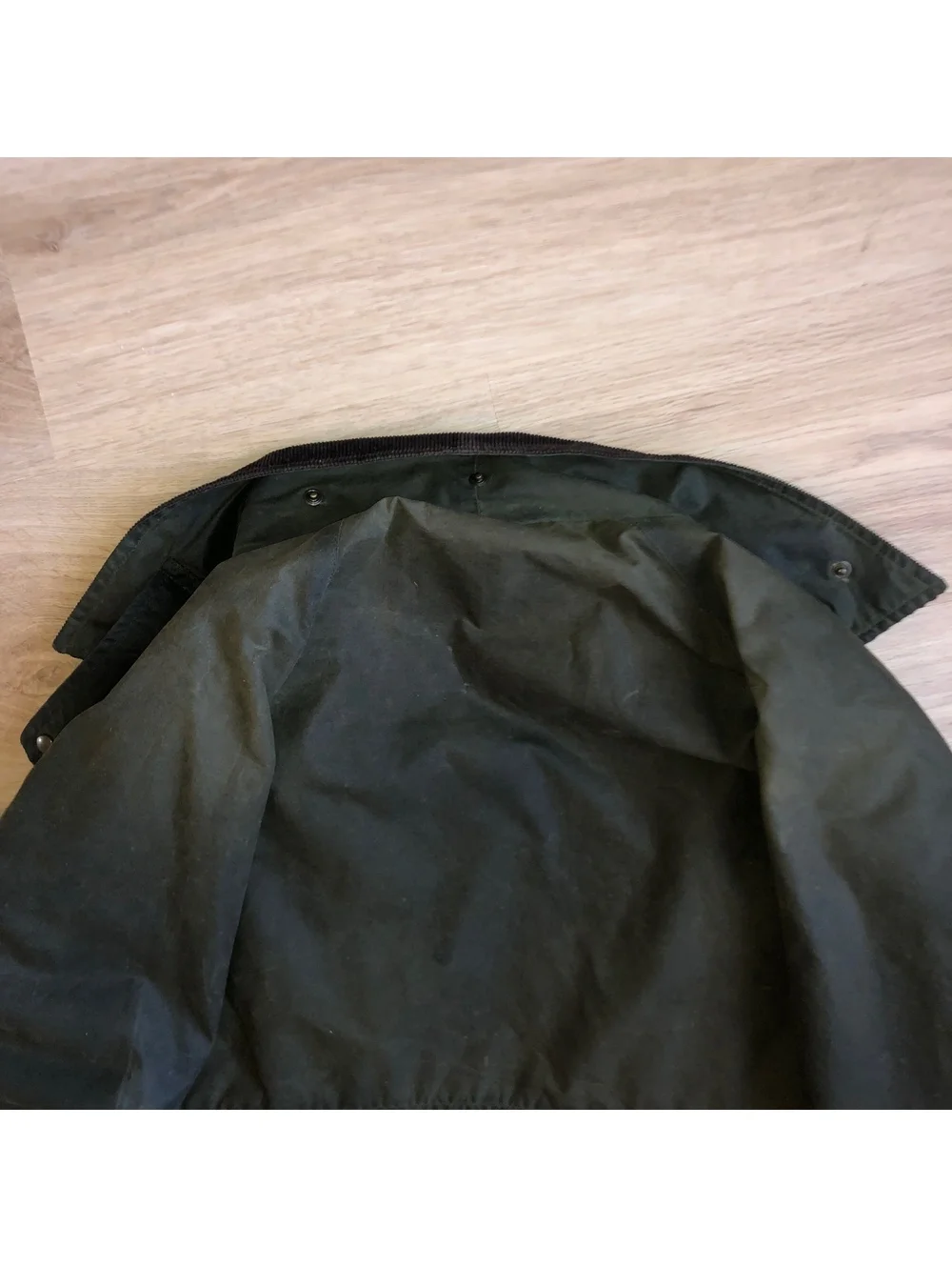 VINTAGE LEWIS CREEK WAXED LEATHER TRIM SCOTLAND OLIVE GREEN MENS SIZE LARGE ZIP